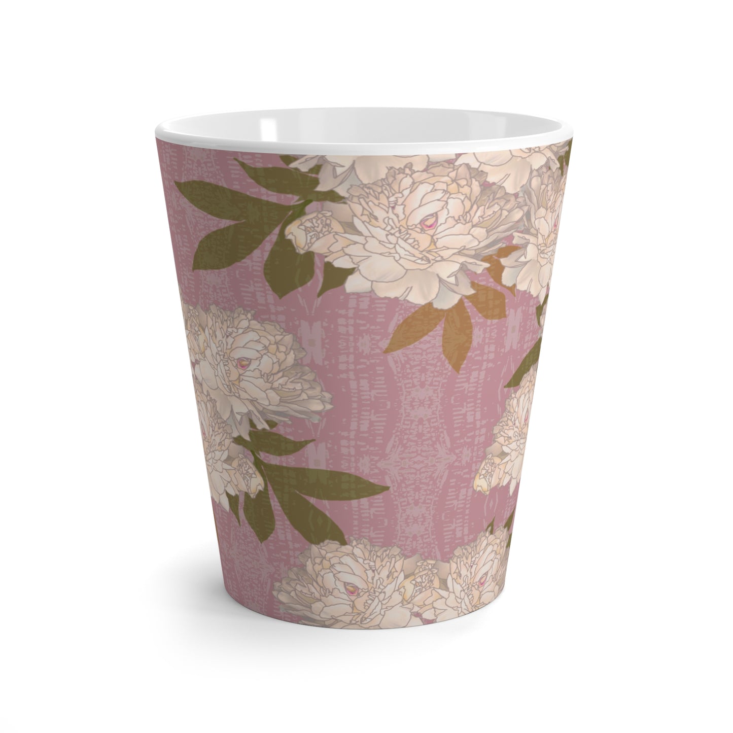 Latte Mug, Rachel's Peonies© Mauve