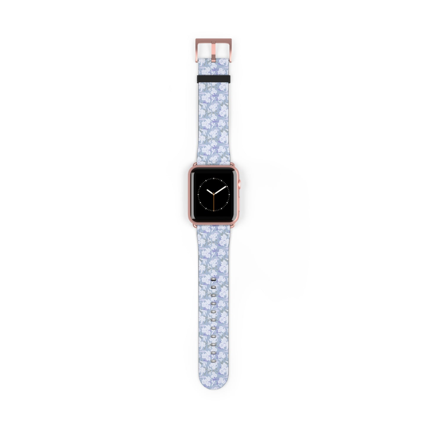 Pastel Periwinkle Floral Watch Band — Lightweight Garden Pattern Strap for Apple Watch