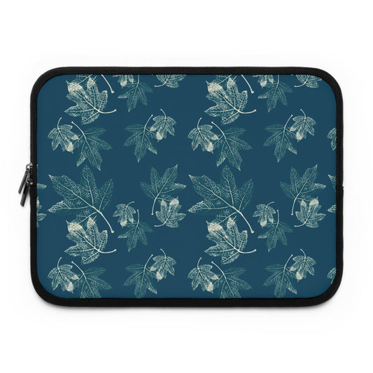 Laptop Sleeve - Oak Leaf Hydrangea© in Teal