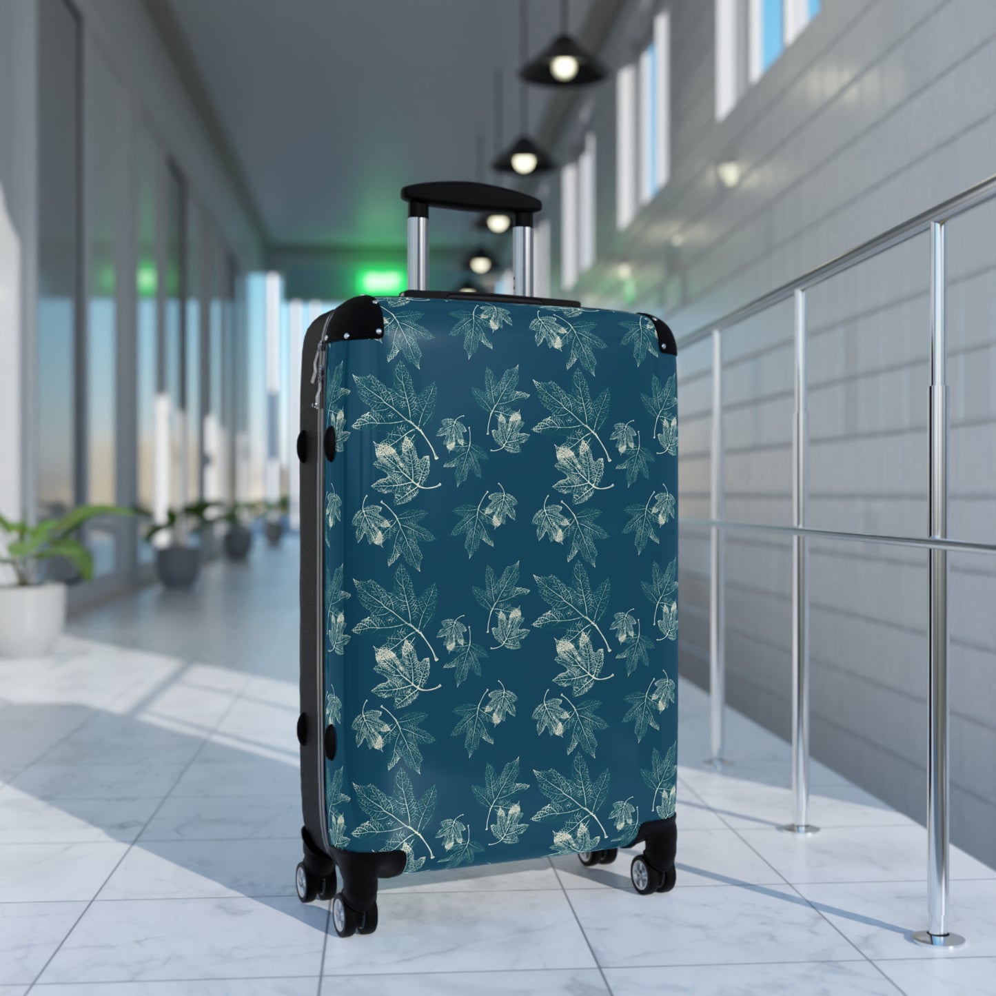 Suitcase - Oak Leaf Hydrangea© in Teal