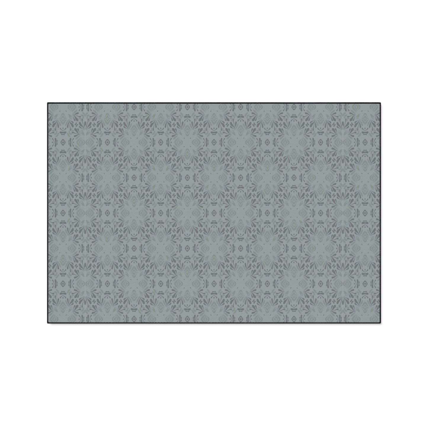 Elegant Heavy Duty Floor Mat Frond Splash Mini© Slate, for Home, Office Rug, Non-Slip Entryway Mat, Modern Kitchen Decor, Durable Area Rug