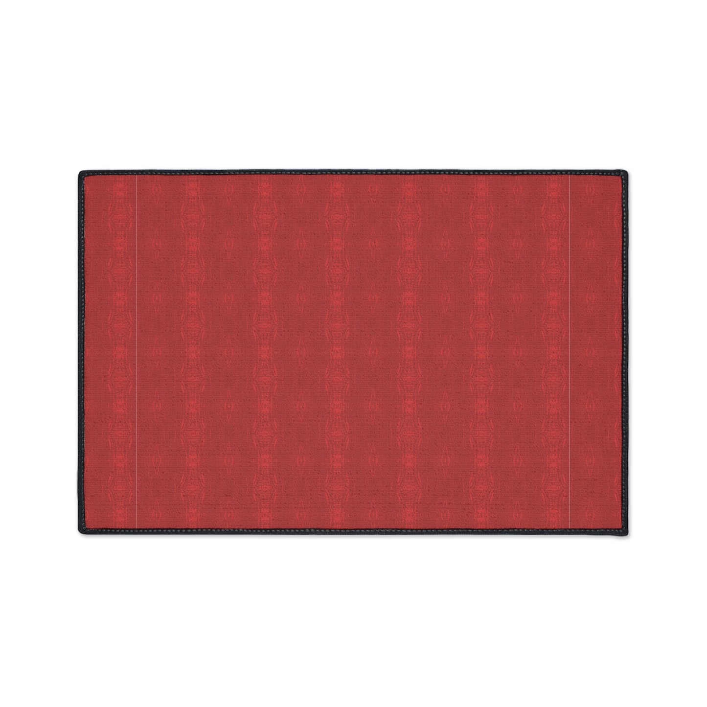 Heavy Duty Floor Mat - Half Bamboo© Deep Red, Durable Entryway Rug, Non-Slip Kitchen Mat, Outdoor Patio Mat, Waterproof Floor Protector