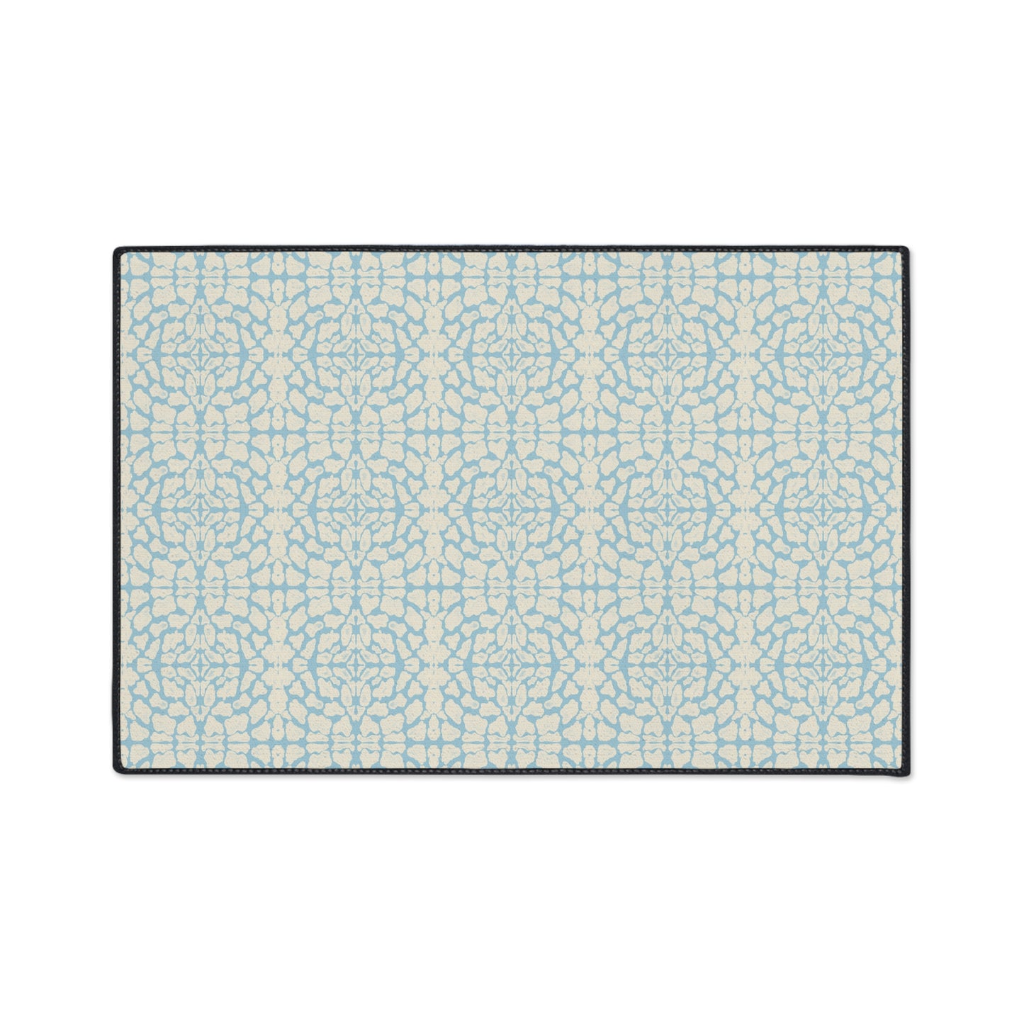 Stylish Heavy Duty Floor Mat - Coastal Blue, Animal Like Print, Durable Entryway Rug, Kitchen Mat, Non-Slip Floor Covering, Washable Carpet