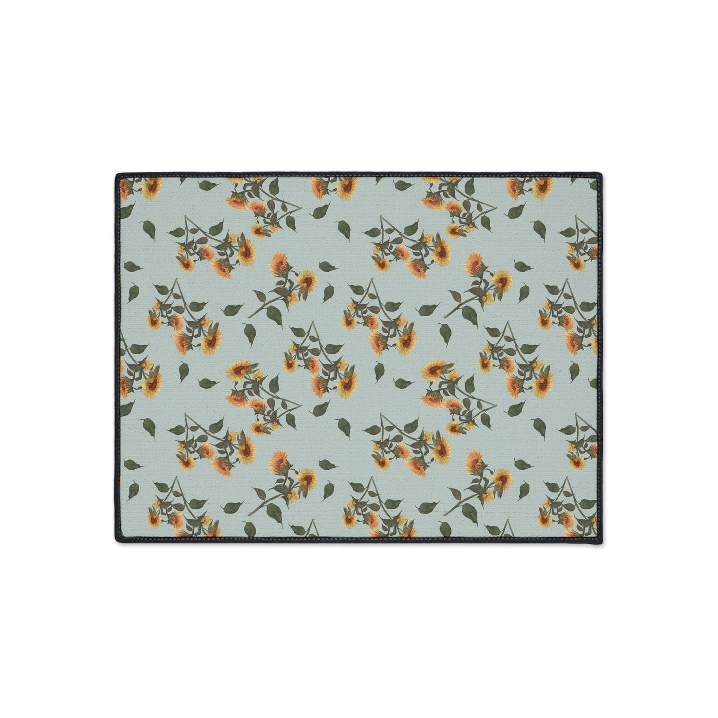 Floral Heavy Duty Floor Mat - Sunflower Debut© Woodland Blue, Functional Home Decor, Kitchen Mats, Entryway Rugs, Boho Style