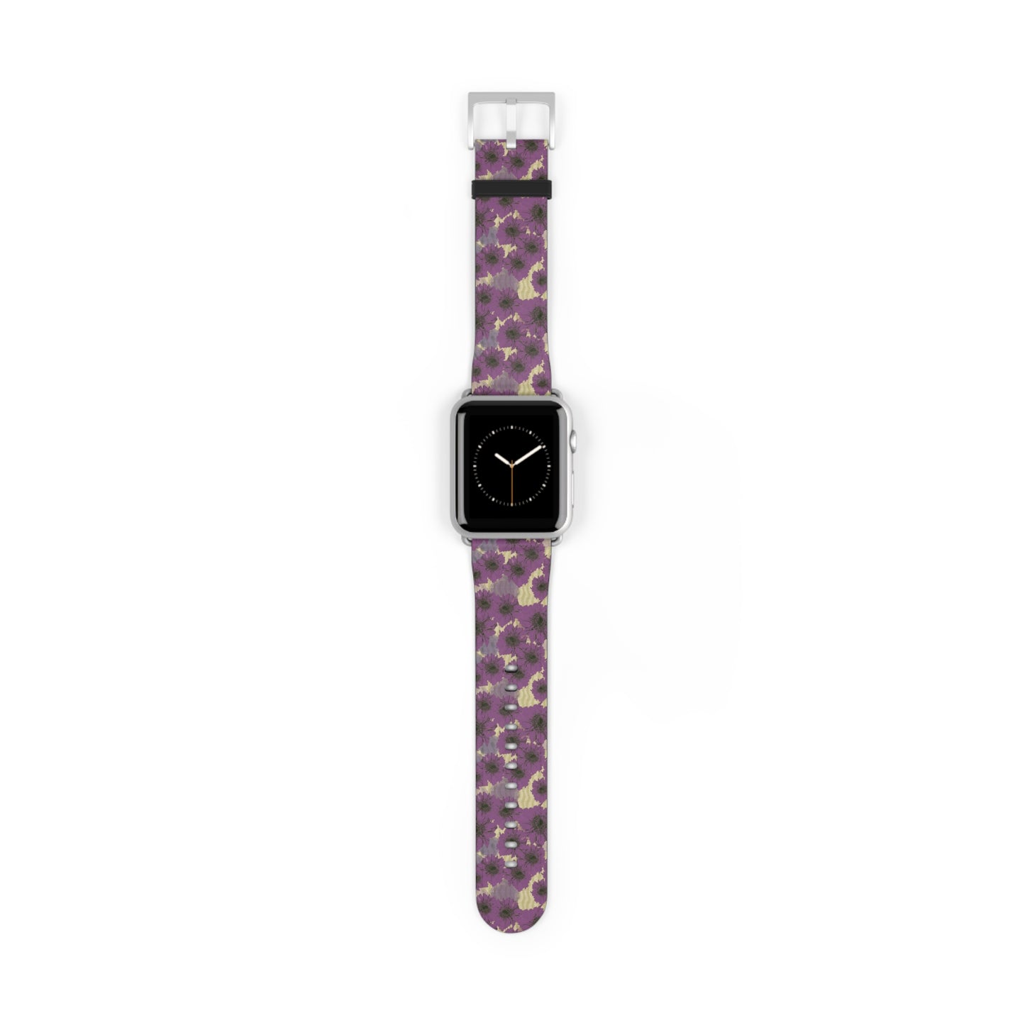 Floral Purple Leopard Watch Band — Patterned Apple Watch Strap