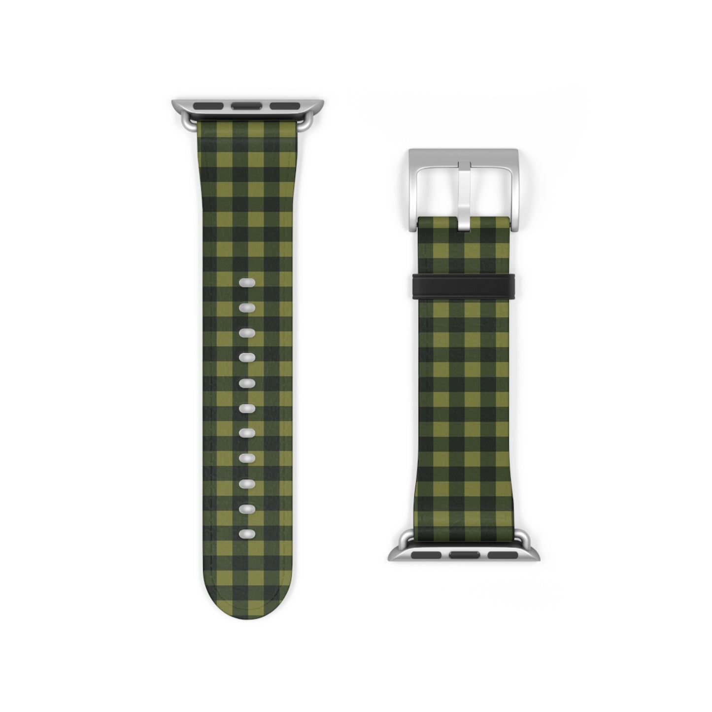 Green Buffalo Plaid Watch Band — Lightweight Patterned Apple Watch Strap
