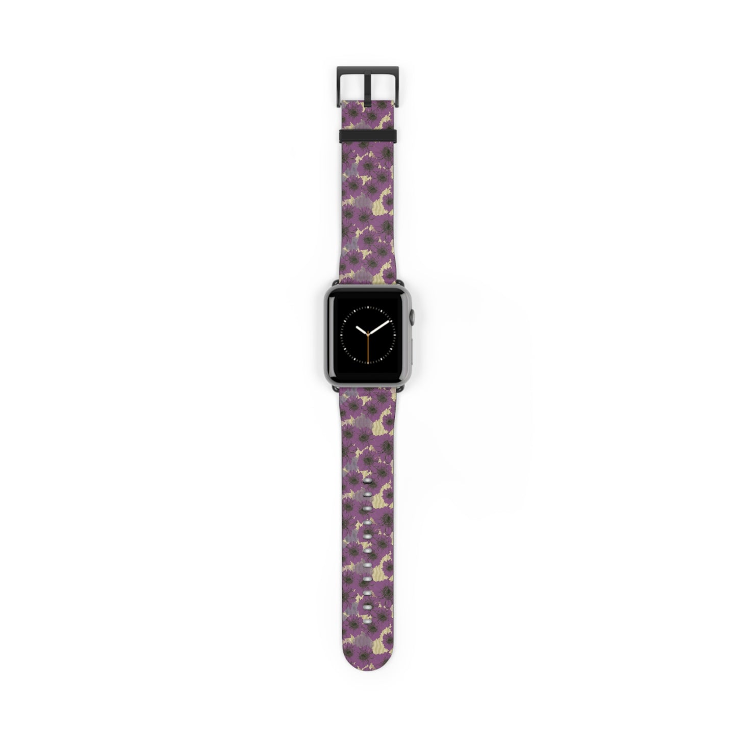 Floral Purple Leopard Watch Band — Patterned Apple Watch Strap