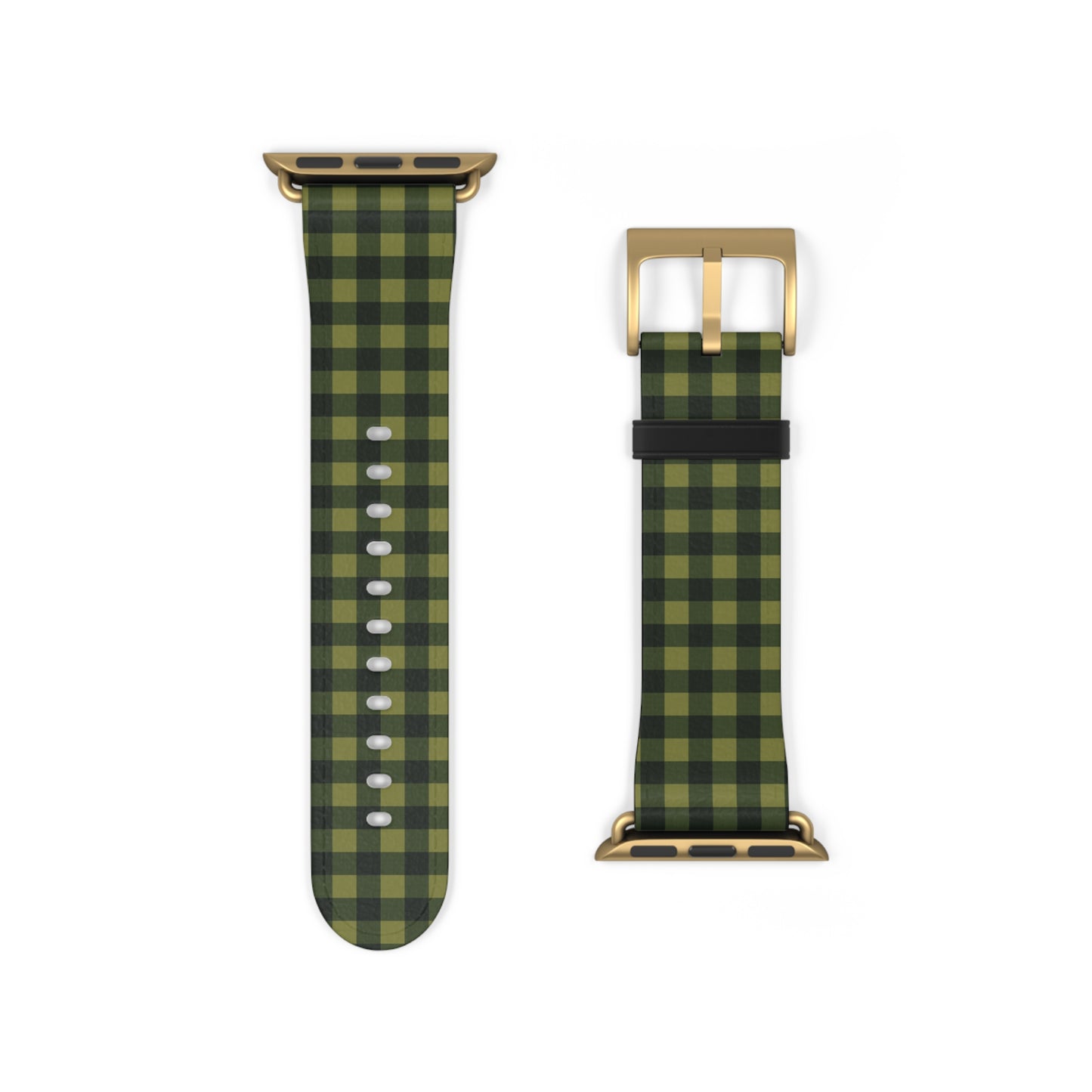 Green Buffalo Plaid Watch Band — Lightweight Patterned Apple Watch Strap