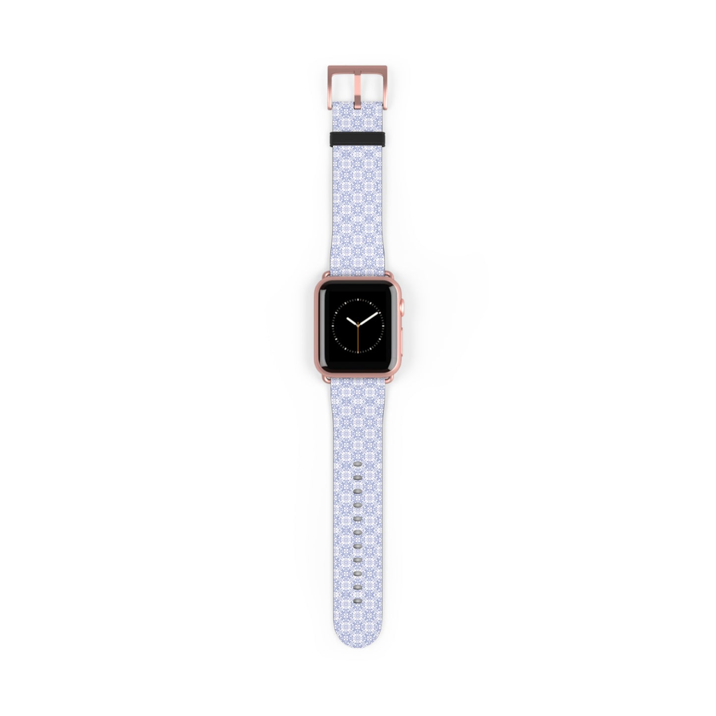 Lavender Tile Silicone Watch Band — Floral Geometric Apple Watch Strap